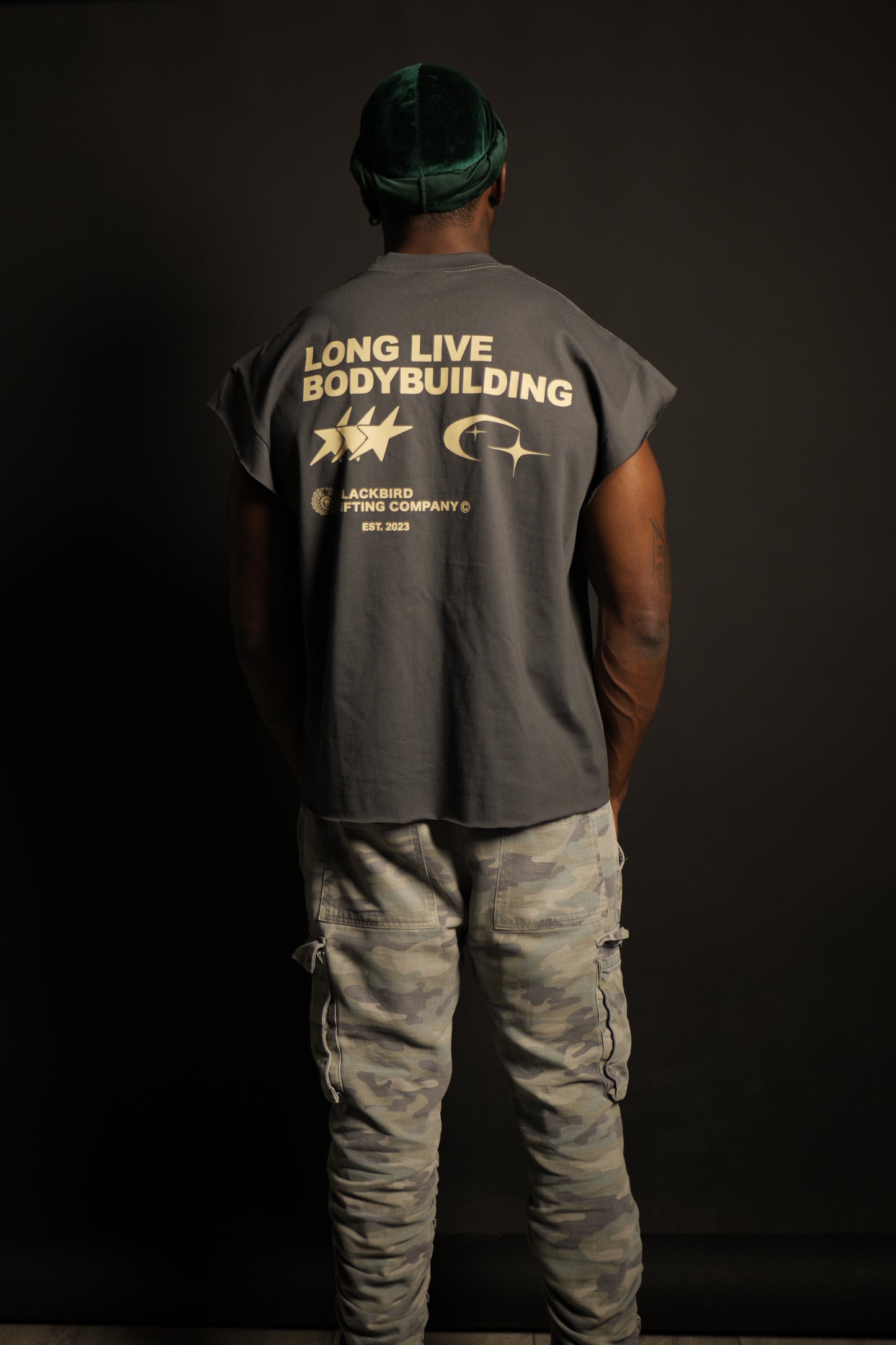 LONG LIVE BODYBUILDING "cut off" grey
