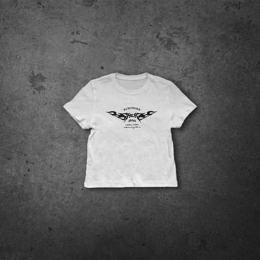 Blackbird Her baby tee (white)